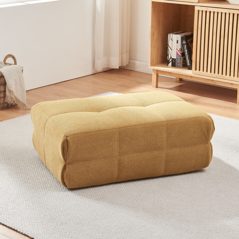 Fußhocker Koskyvn 35 x 80 x 55 cm Textil Gelb [en. casa] Bild 1