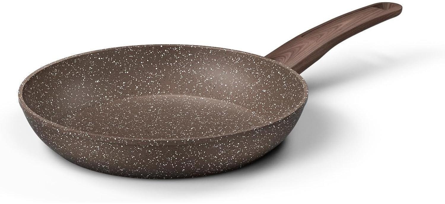 28cm Antihaft Bratpfanne für Induktion Granitbeschichtung Braun Bild 1