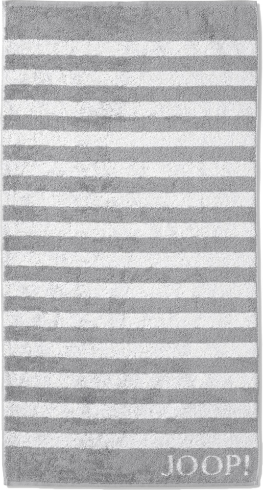 JOOP! Duschtuch - Classic Stripes Frottierkollektion, Walkfrottier Grau 80x150cm Bild 1