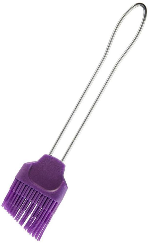Birkmann Silikonpinsel III Groß, Backpinsel, Küchenpinsel, Backzubehör, Silikon / Edelstahl, Lila, 21 cm, 421042 Bild 1