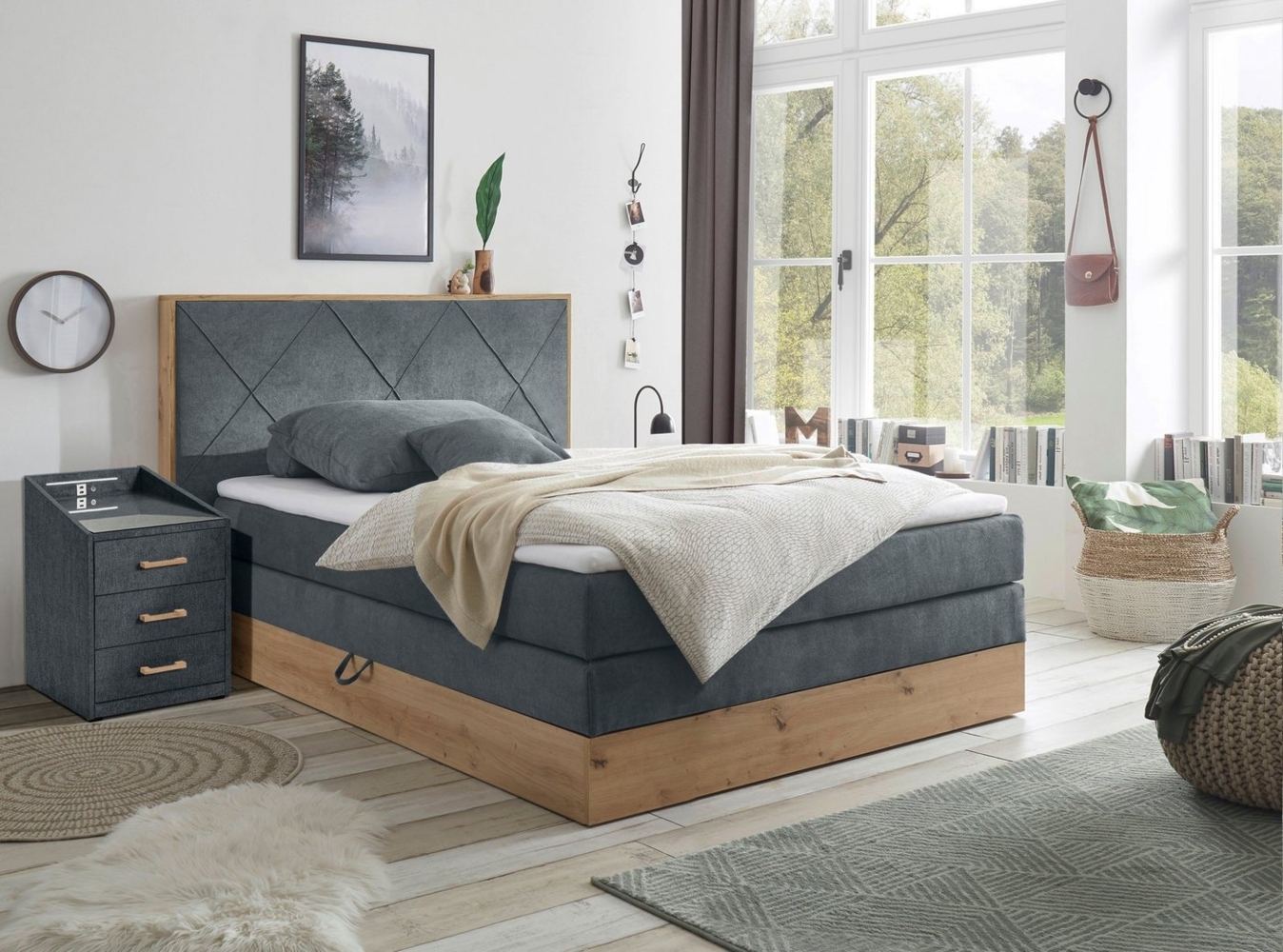 ED EXCITING DESIGN Boxspringbett Bellevue, inkl. Bettkasten, wahlweise mit Matratze und Topper Bild 1