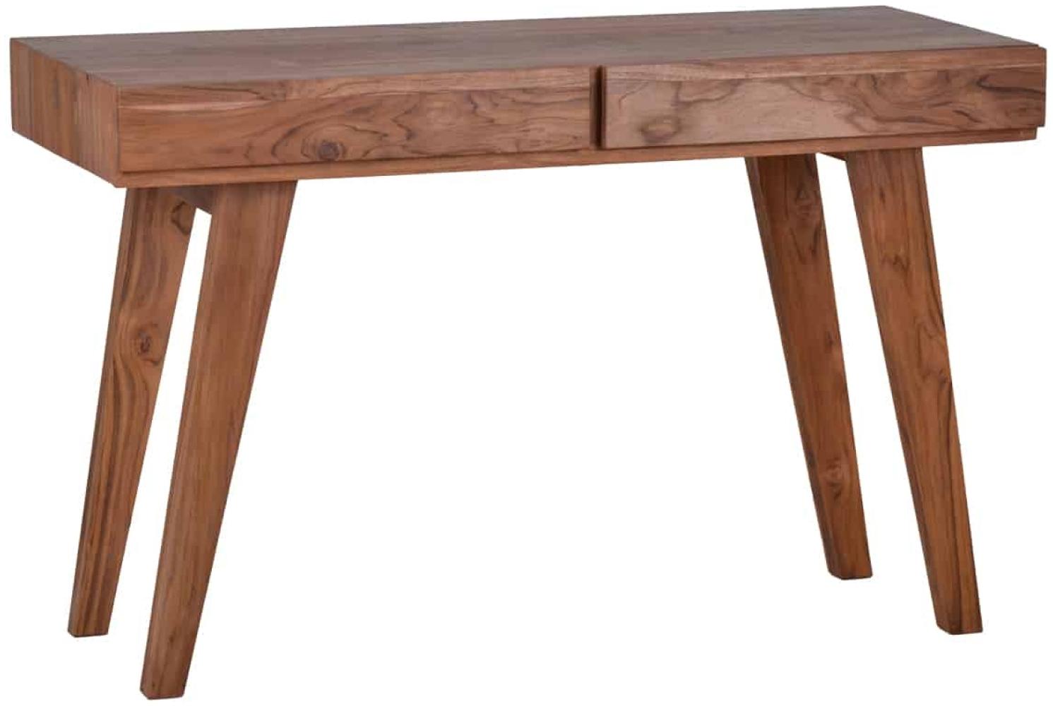 MiaMöbel Schreibtisch Tamesi Massivholz Teak Modern Bild 1