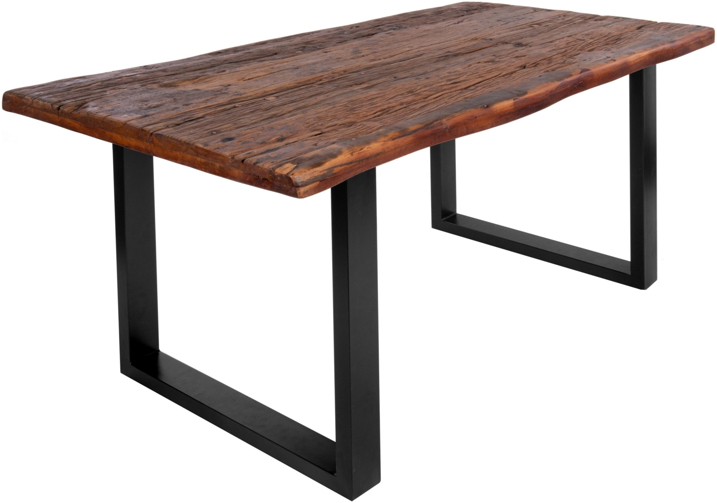 Baumkantentisch Rough Wood Platte 160 cm U-Gestell schwarz Ramon 76629710 Bild 1