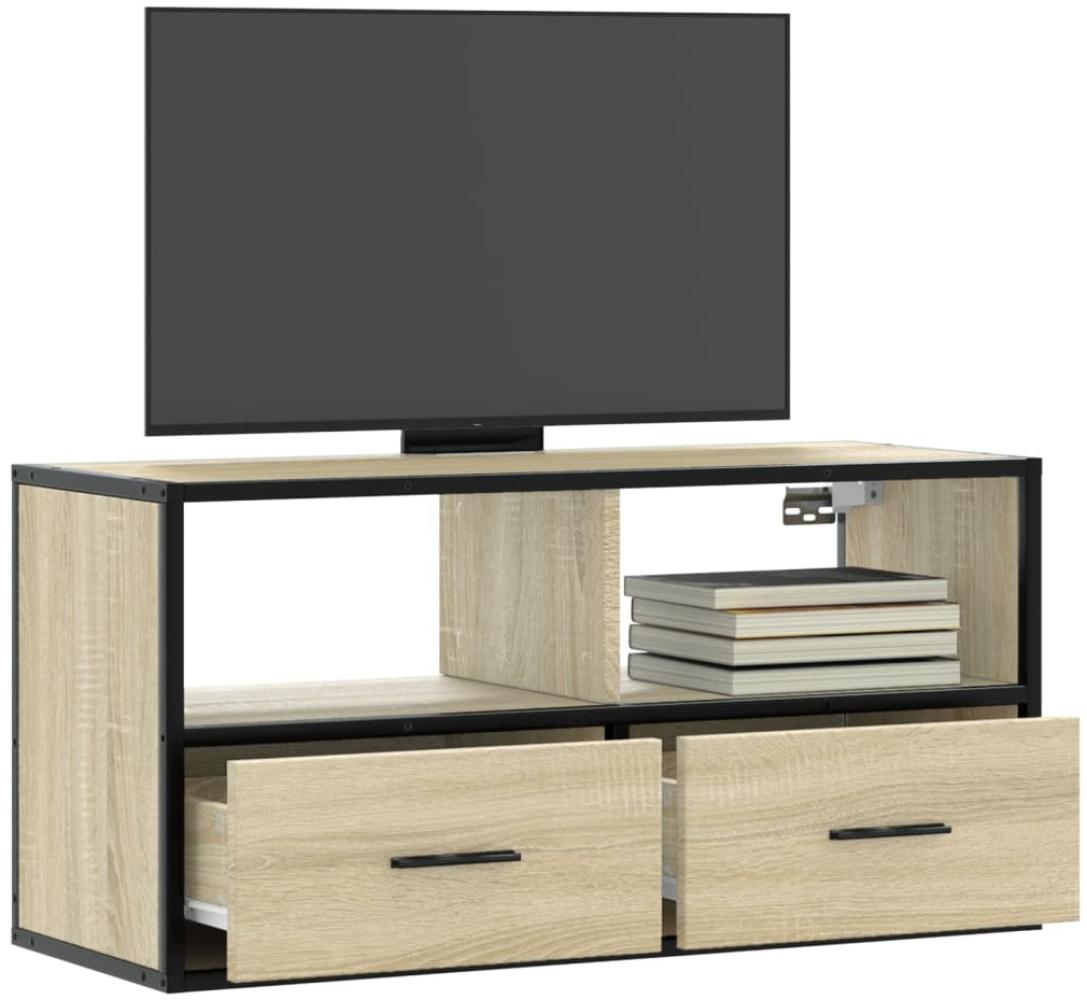 vidaXL TV-Schrank Sonoma-Eiche 80x31x39,5 cm Holzwerkstoff und Metall 848920 Bild 1