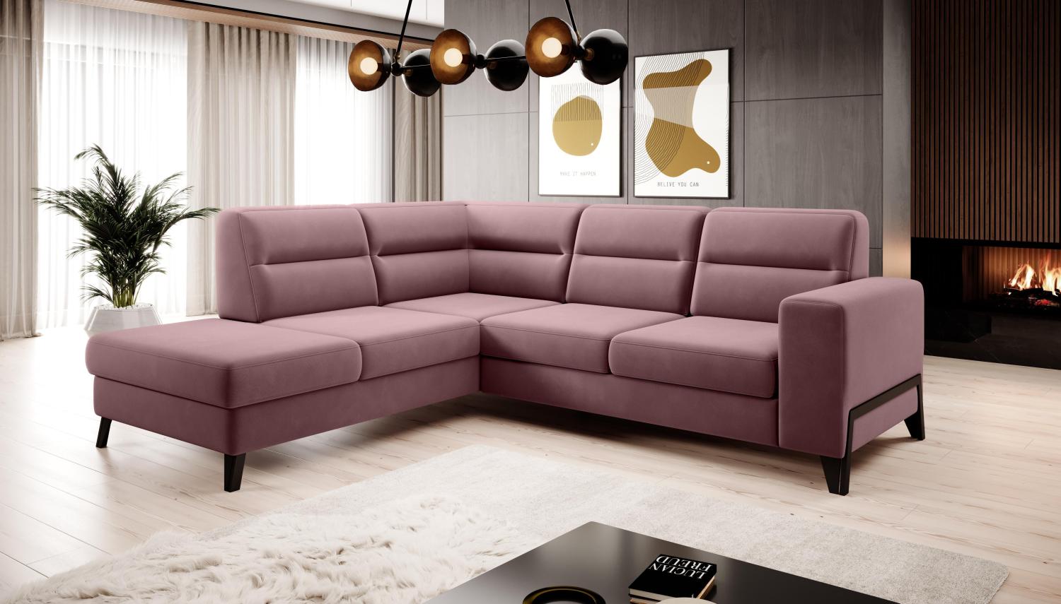 Wohnideebilder Cassara Rosa Ecksofas & Eckcouches CO-CAS-LT-24VE Bild 1