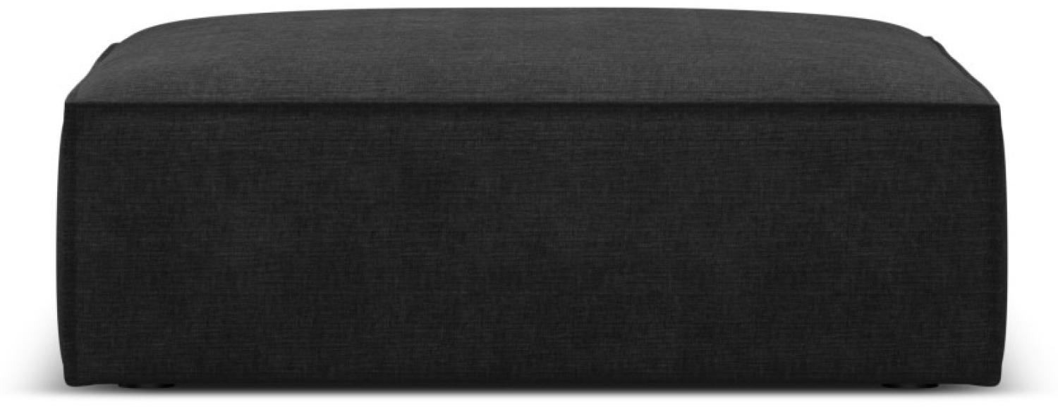 Micadoni Pouf Hocker Kaelle | Bezug Black | Beinfarbe Black Plastic Bild 1