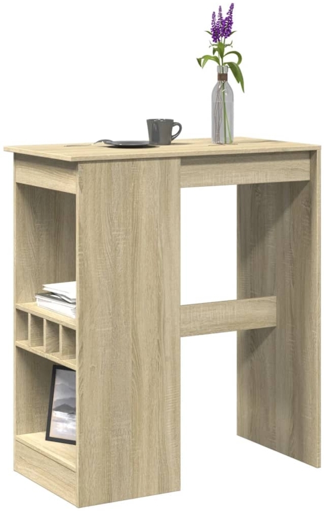 vidaXL Bartisch mit Regal Sonoma-Eiche 90x47,5x103,5 cm Holzwerkstoff 854339 Bild 1