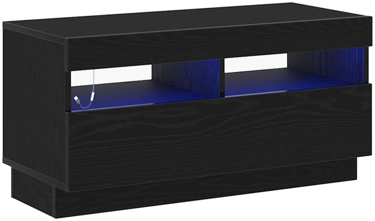 vidaXL TV-Schränk Schwarz Eichen-Optik 80 x 35 x 40 cm Holzwerkstoff 862566 Bild 1