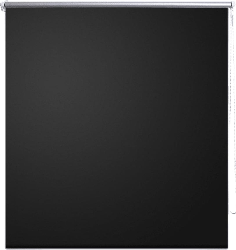 vidaXL Verdunklungsrollo Seitenzug Rollo Klemmrollo Klemmfix Kette, Schwarz, 120x175 cm Bild 1