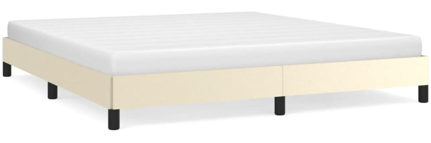 vidaXL Bettgestell Creme 160x200 cm Kunstleder 346912 Bild 1