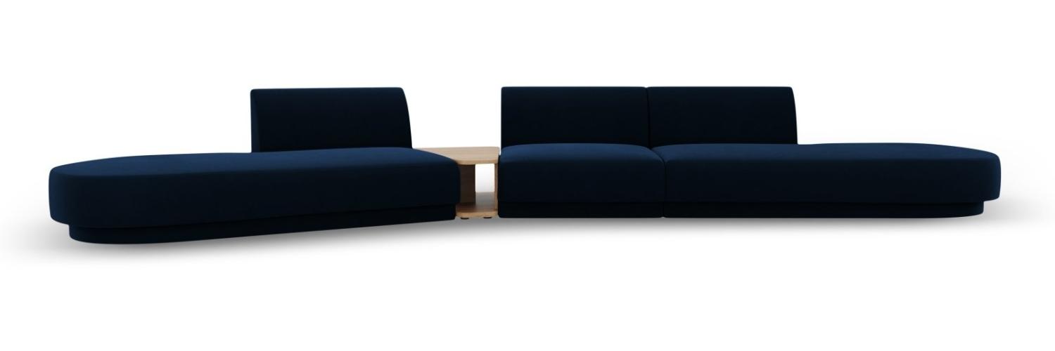 Micadoni Modulares Sofa Miley 5-Sitzer ohne Armlehnen Links Samtstoff Königsblau Bild 1