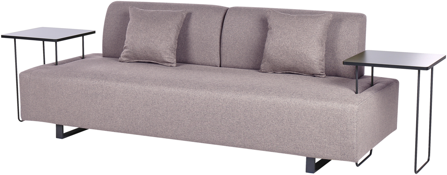 3-Sitzer-Sofa mit Beistelltischen braun SOKNA Bild 1