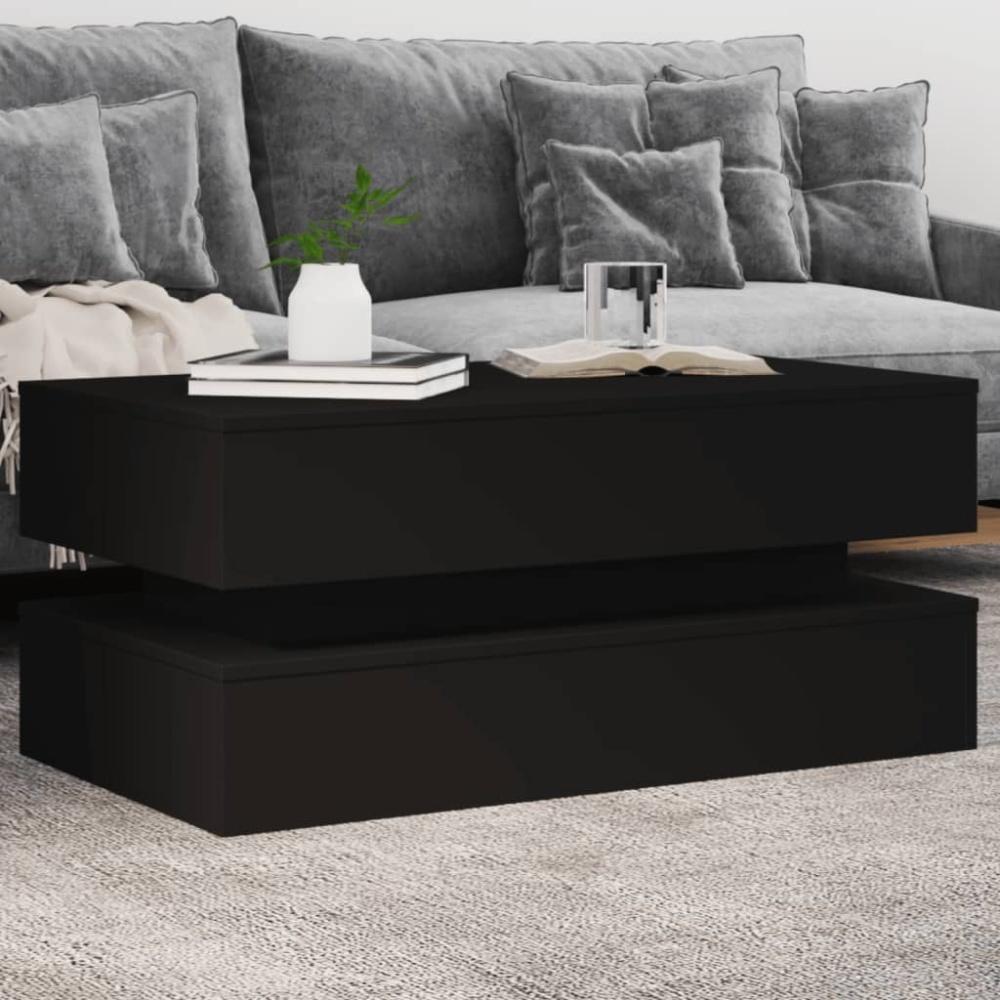 vidaXL Couchtisch mit LED-Leuchten Schwarz 90x50x40 cm 839862 Bild 1