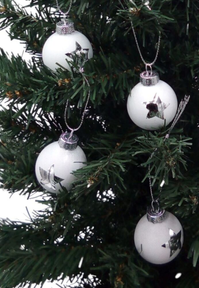 Glas-Weihnachtsbaumkugeln 4er-Set Christbaumkugeln Weihnachtsschmuck Deko 6cm Bild 1
