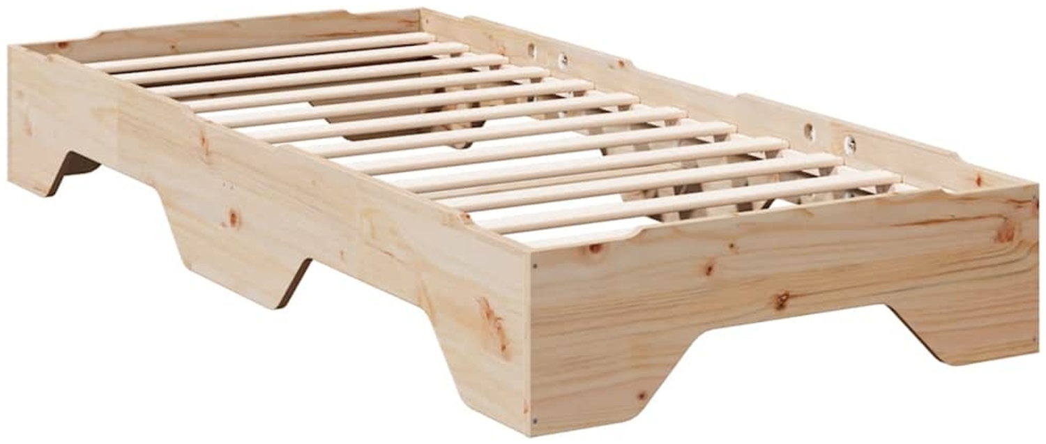 vidaXL Massivholzbett ohne Matratze Stapelbar 100x200 cm 859199 Bild 1