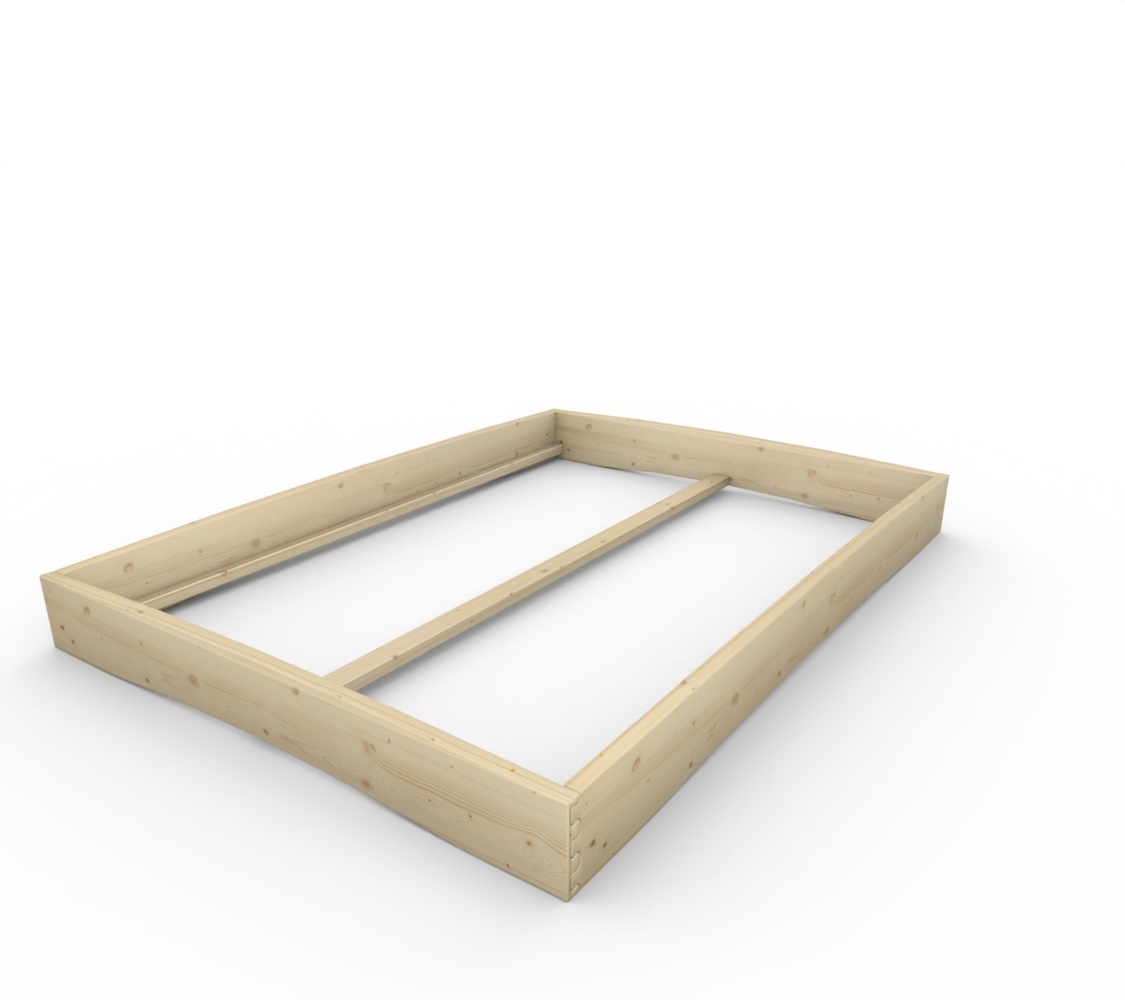 Holzbett (Fichte) "Rosi" 160 x 220 cm 20 cm ohne Kopfteil Massivholzbett Bett Bild 1