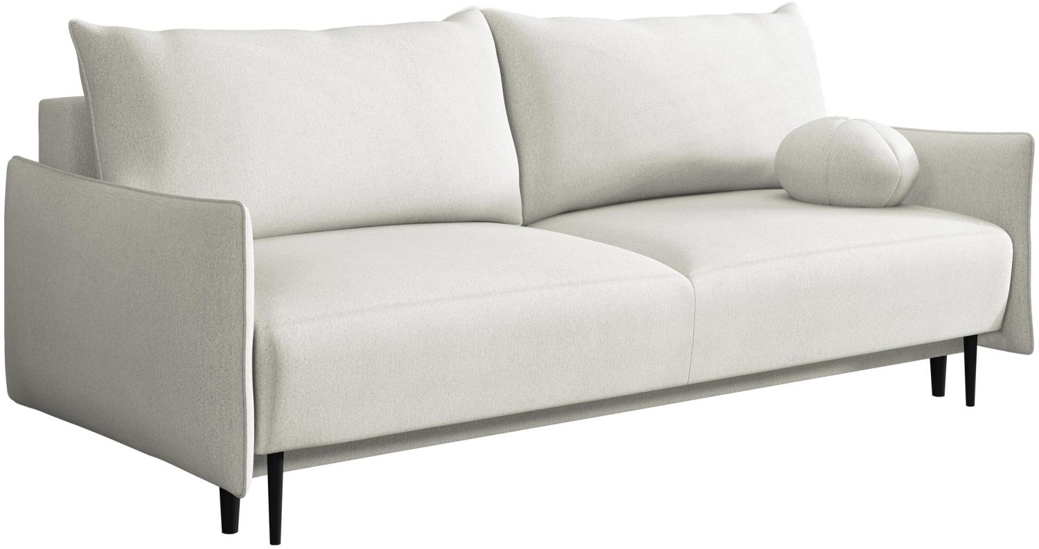 Sofa Dravolt mit Schlaffunktion, Bequeme 3 Sitzer Schlafsofa mit Bettkasten (Farbe: Velo 621) Bild 1