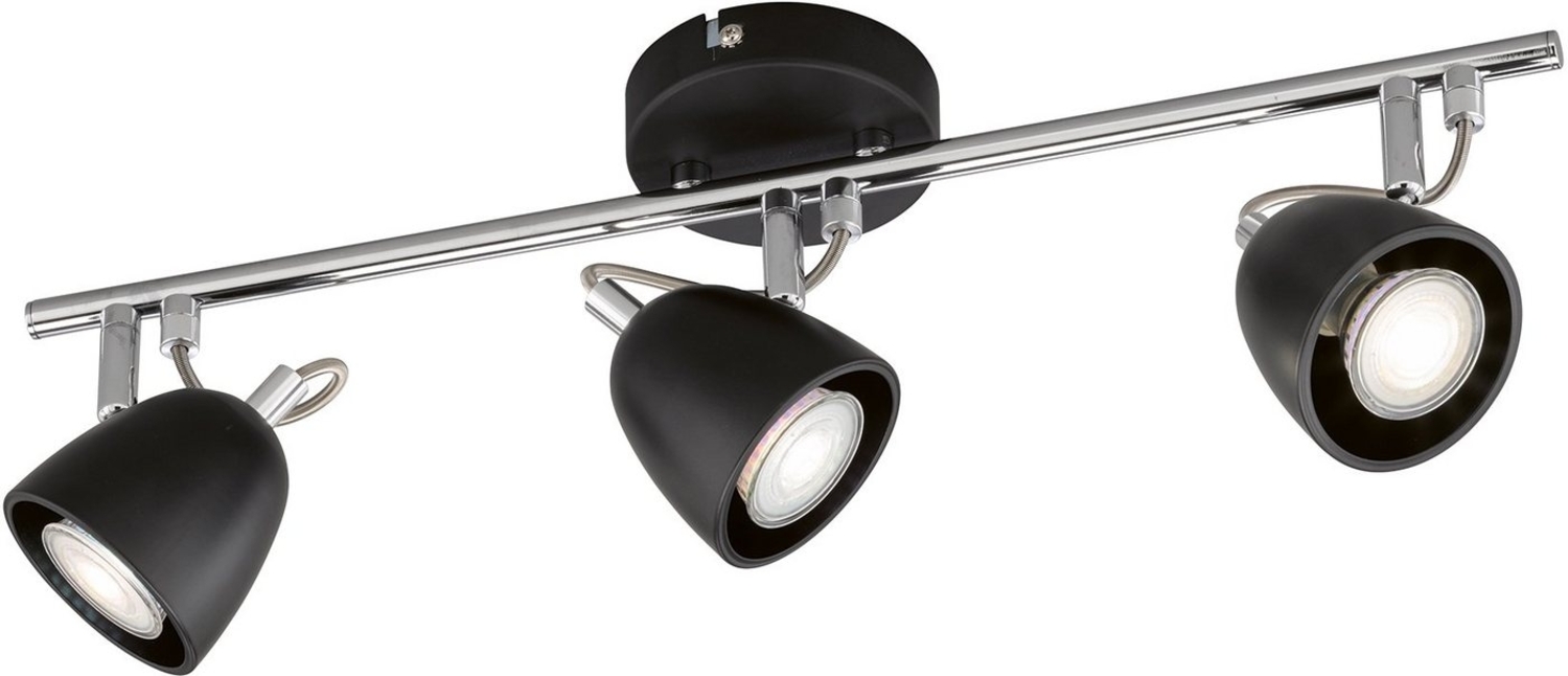 FHL easy No. 820081 Deckenleuchte Gemma 3-flammig schwarz nickelfarben matt GU10 3000K Bild 1