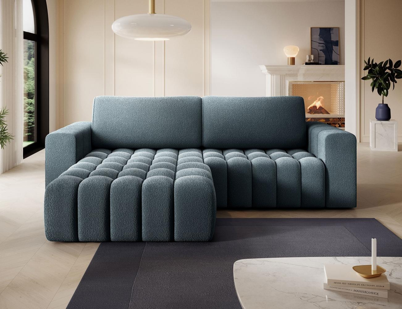 Eltap 'Bonett' Ecksofa mit Schlaffunktion, 92 x 175 x 250 cm, Petrol, Links Bild 1