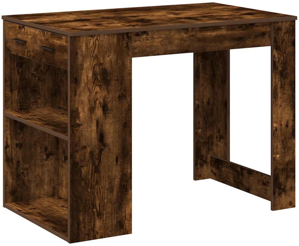 vidaXL Schreibtisch mit Schubladen Ablage Räuchereiche 102x62x77,5 cm 858690 Bild 1