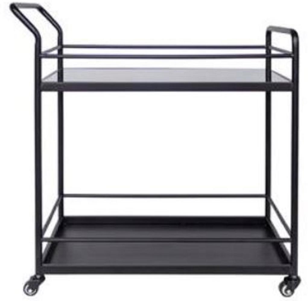 Casa Padrino Luxus Servierwagen Schwarz 71 x 40 x H. 85 cm - Metall Trolley - Hotel & Restaurant Accessoires Bild 1