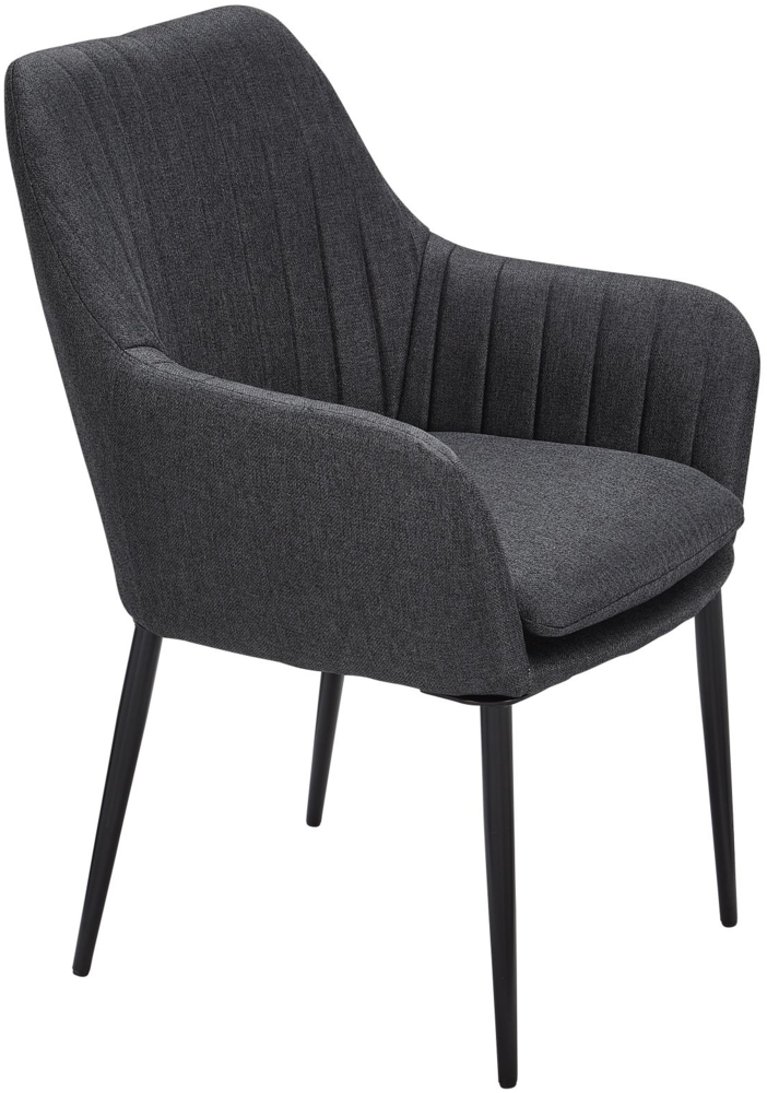 Kadima Design Skandinavischer Esszimmerstuhl, Dunkelgrau, Robuste Beine, 62 x 84 x 51 cm. 62 x 51 x 84 cm Bild 1