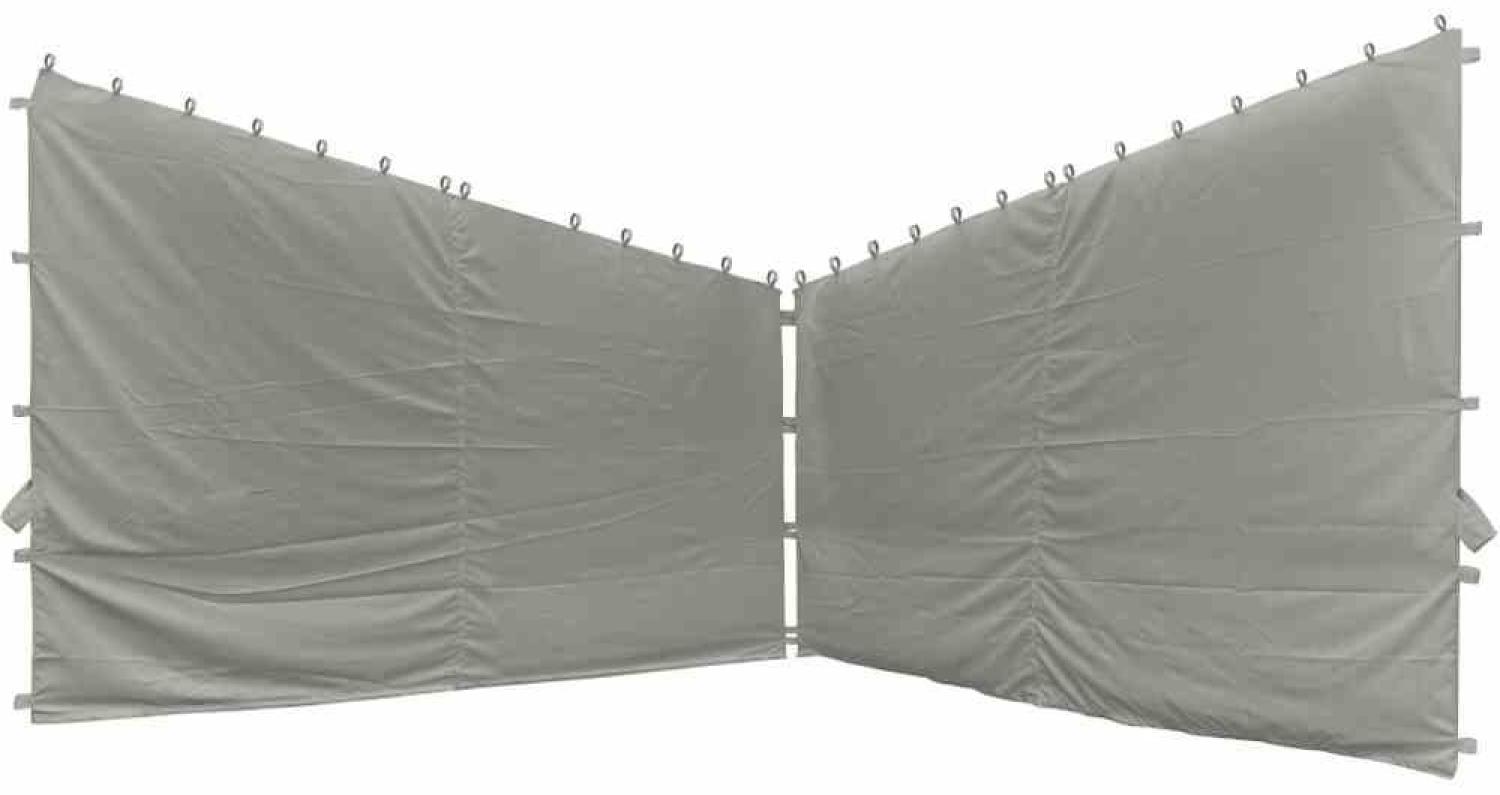 Seitenteile zu Pavillon Berlino 3x3 m, grau, 2er Set Bezug aus Polyester, 160g/m² in hellgrau, 2 Stück Bild 1