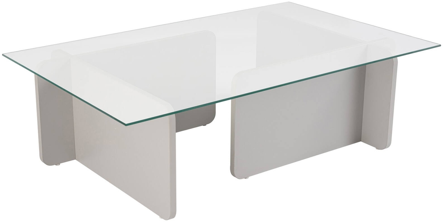 Dmora Wohnzimmertisch Kallias, Niedriger Wohnzimmertisch, Kaffeeregal, Couchtisch für Sofa, 105x65 h30 cm, Grau Bild 1