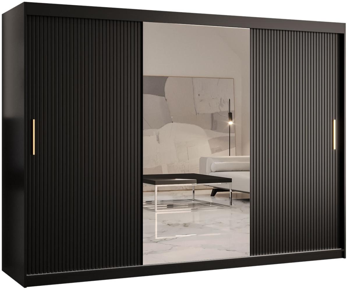 'Kirtan Slim 2' Kleiderschrank, schwarz, 250 cm Bild 1