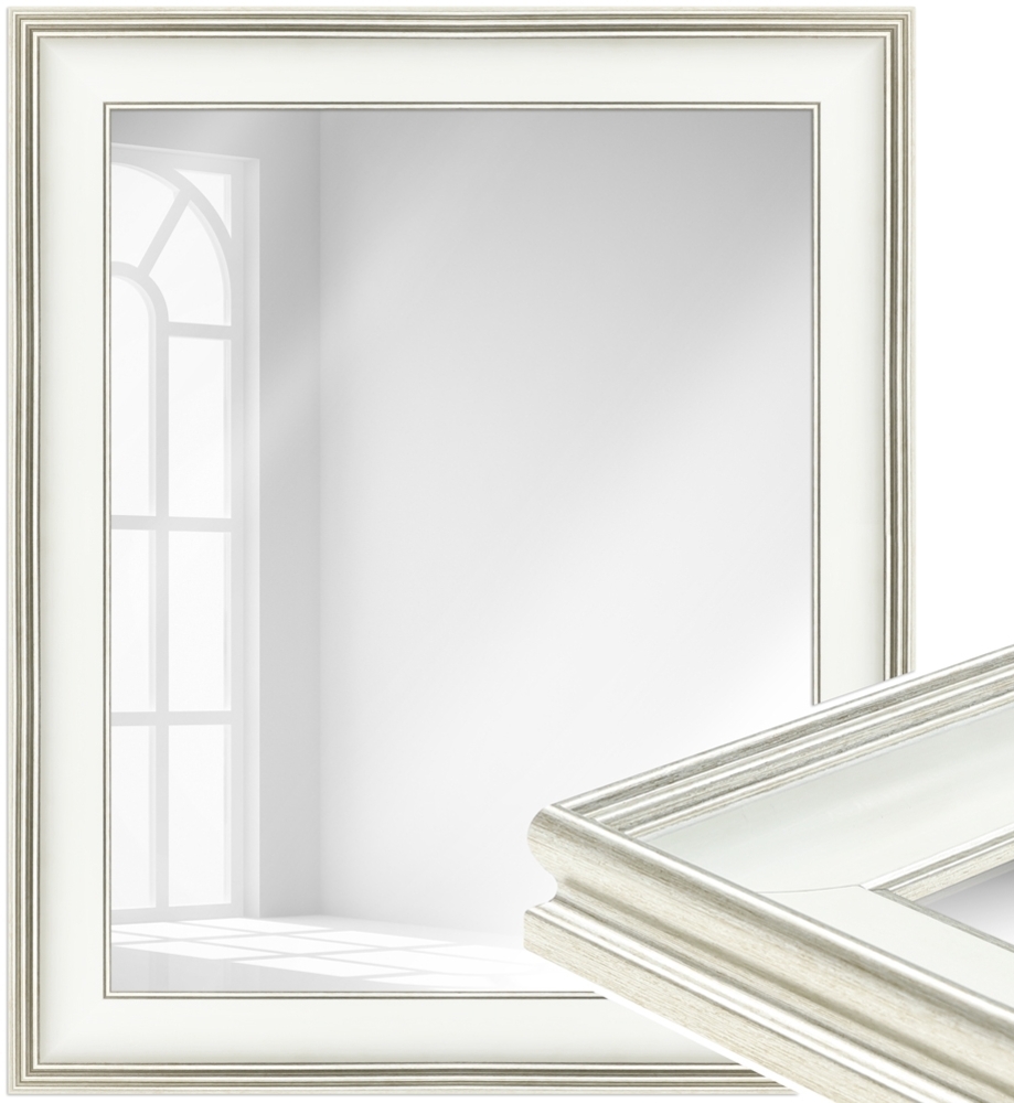 WANDStyle Wandspiegel H235 aus Kunststoff in Weiß 40 x 100 cm im Stil Klassisch Bild 1