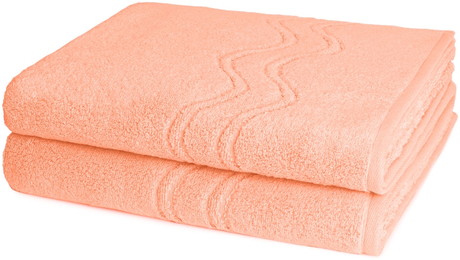 Ross Cashmere feeling 2 tlg. Frottier-Set - 2 X Duschtuch (75 X 140cm) - 520 g/m2 - Peach Pink Bild 1