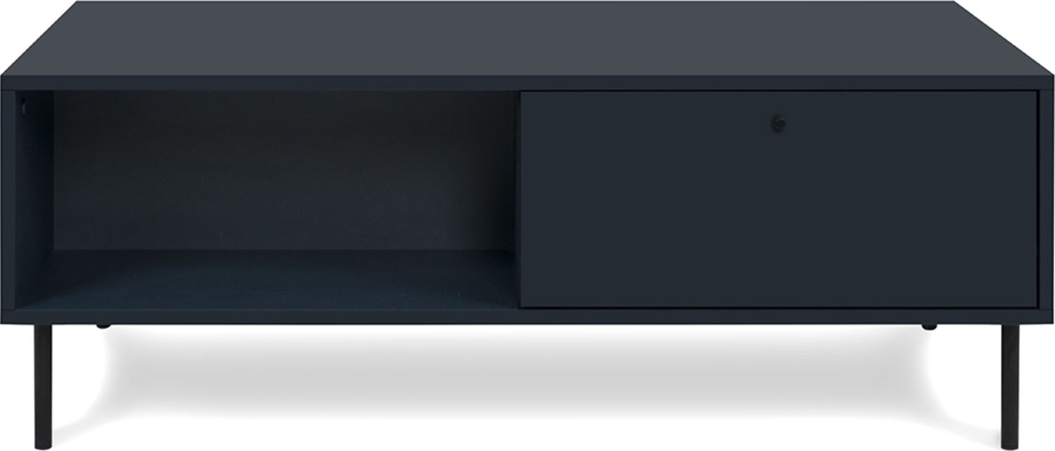 Finori Caracas 55A Couchtisch, Navy blau | Couchtisch für Wohnzimmer | Maß: B x H x T ca. 110 x 40 x 60 cm | Couchtisch mit 2 Schubkästen und 2 offenen Fächer Bild 1