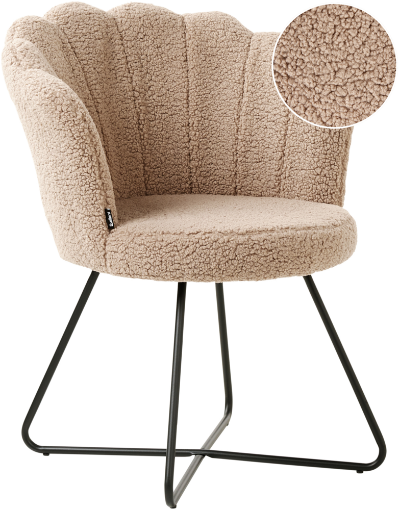 Sessel LOVELOCK Bouclé Beige Bild 1