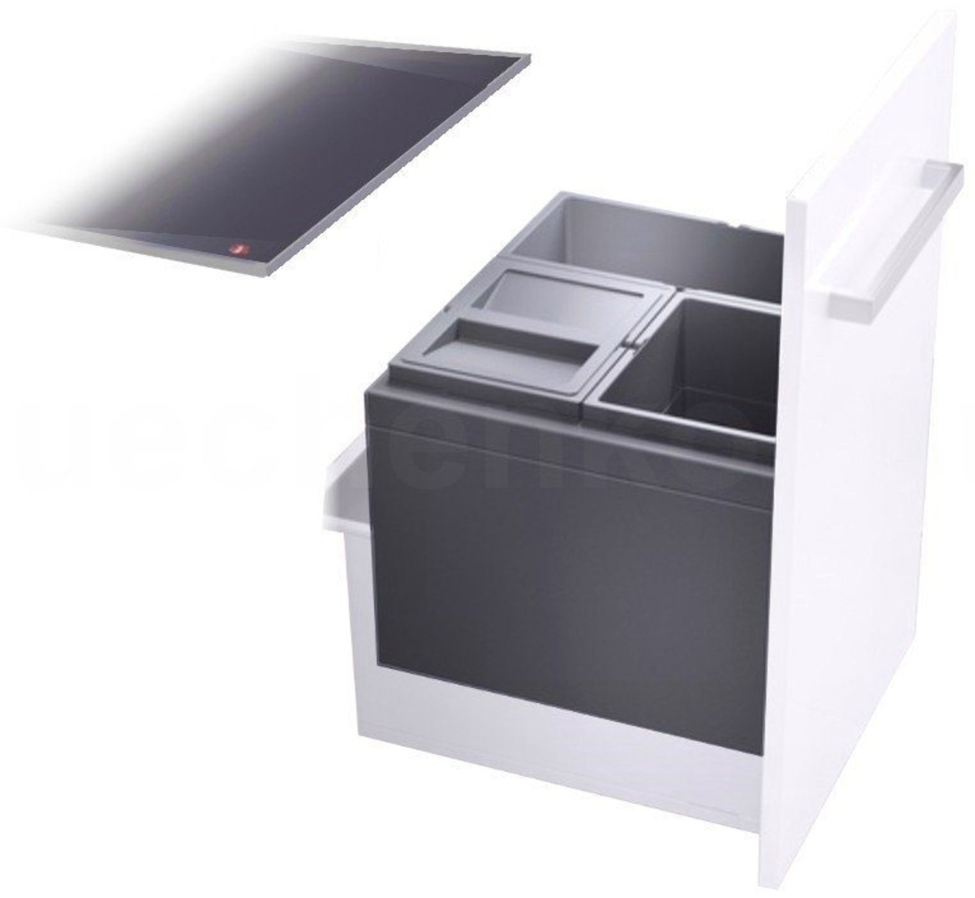 HAILO 3631591 Abfallsorter 44 (18 + 2x13) Liter TRIPLE XL 500 für 50 cm Schrankbreite Bild 1