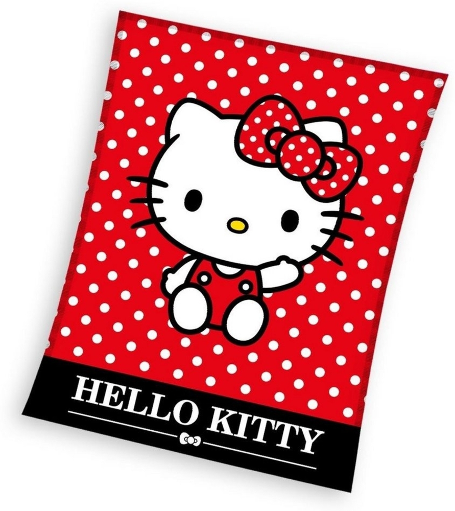 Kinderdecke Hello Kitty Fleecedecke Kuscheldecke 150 x 200 cm, Hello Kitty Bild 1