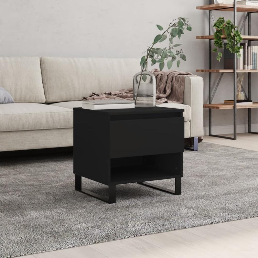 vidaXL Couchtisch Schwarz 50x46x50 cm Holzwerkstoff 830926 Bild 1