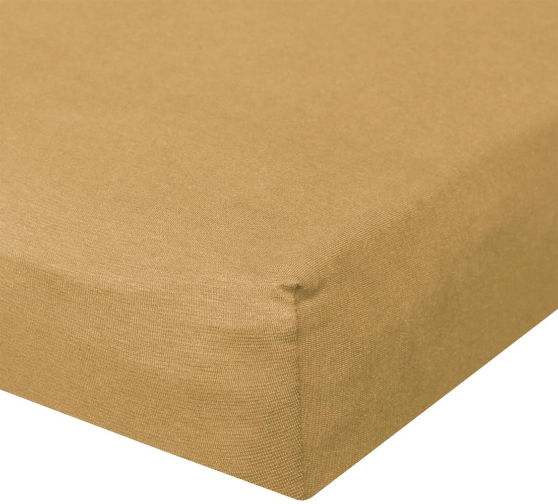 BettwarenShop Jersey Spannbetttuch Ultra-Stretch|200x220 - 220x240 cm| sahara Bild 1