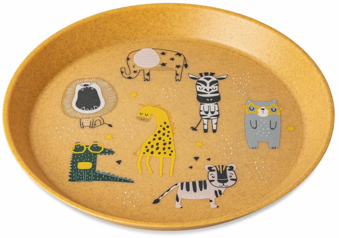 Koziol Kleiner Teller Connect Plate Zoo, Speiseteller, Kunststoff-Holz-Mix, Nature Wood, 20. 5 cm, 1435702 Bild 1