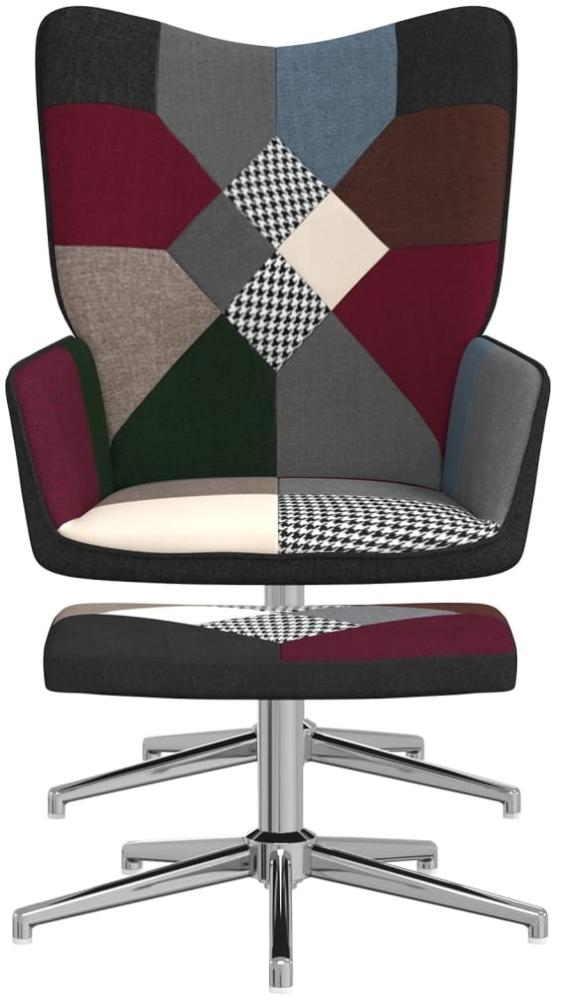 vidaXL Relaxsessel mit Hocker Patchwork Stoff [328202] Bild 1