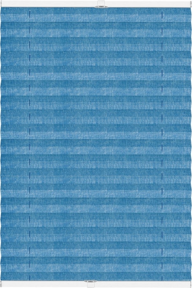 DomDeco Plissee Ohne Bohren Blau 50x120cm mit Alu-Profil, "Melange", ohne Bohren, Klemmfix, Sicht- und Sonnenschutz, ohne Bohren, Klemmfix, Fixmaß, Klemmträger Bild 1