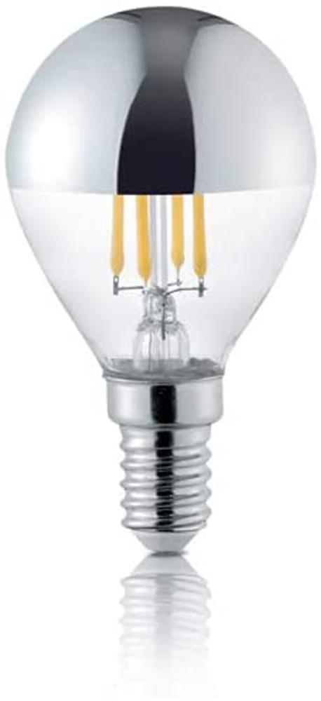 E14 Filament LED Chrom, 4 Watt, 420 Lumen, warmweiß, Ø4,5cm, nicht dimmbar Bild 1