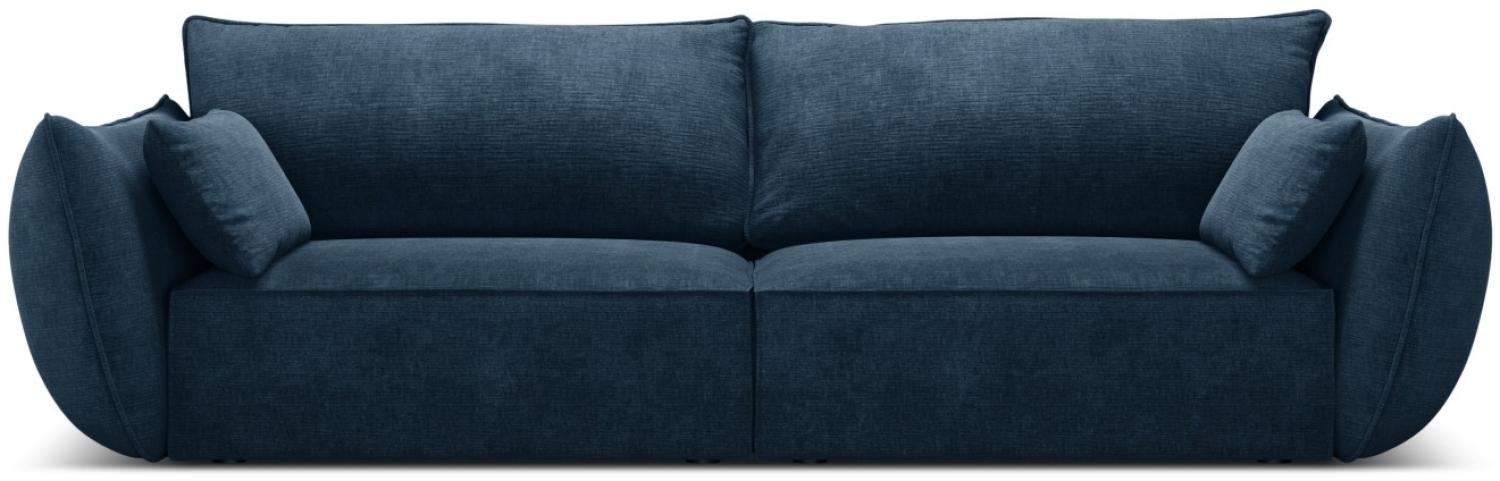 Micadoni 3-Sitzer Sofa Kaelle | Bezug Royal Blue | Beinfarbe Black Plastic Bild 1