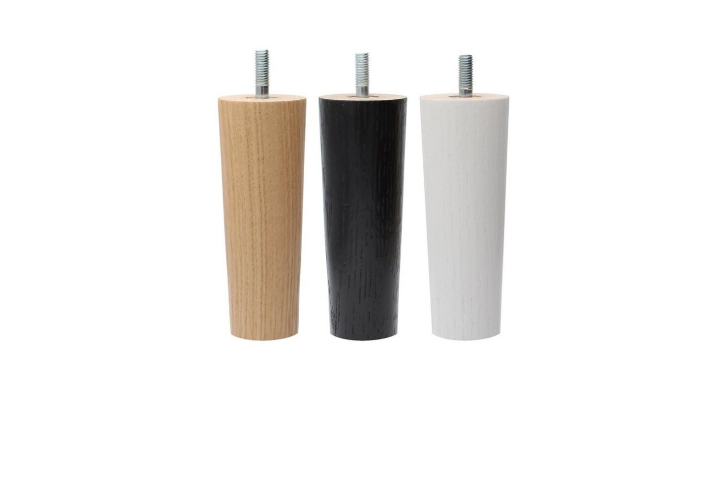 Natural Goods Berlin Möbelfuß FUSION, (4-St), Massivholz Möbelfüße für Betten, Sofas und Schränke, 12cm, Natur Bild 1