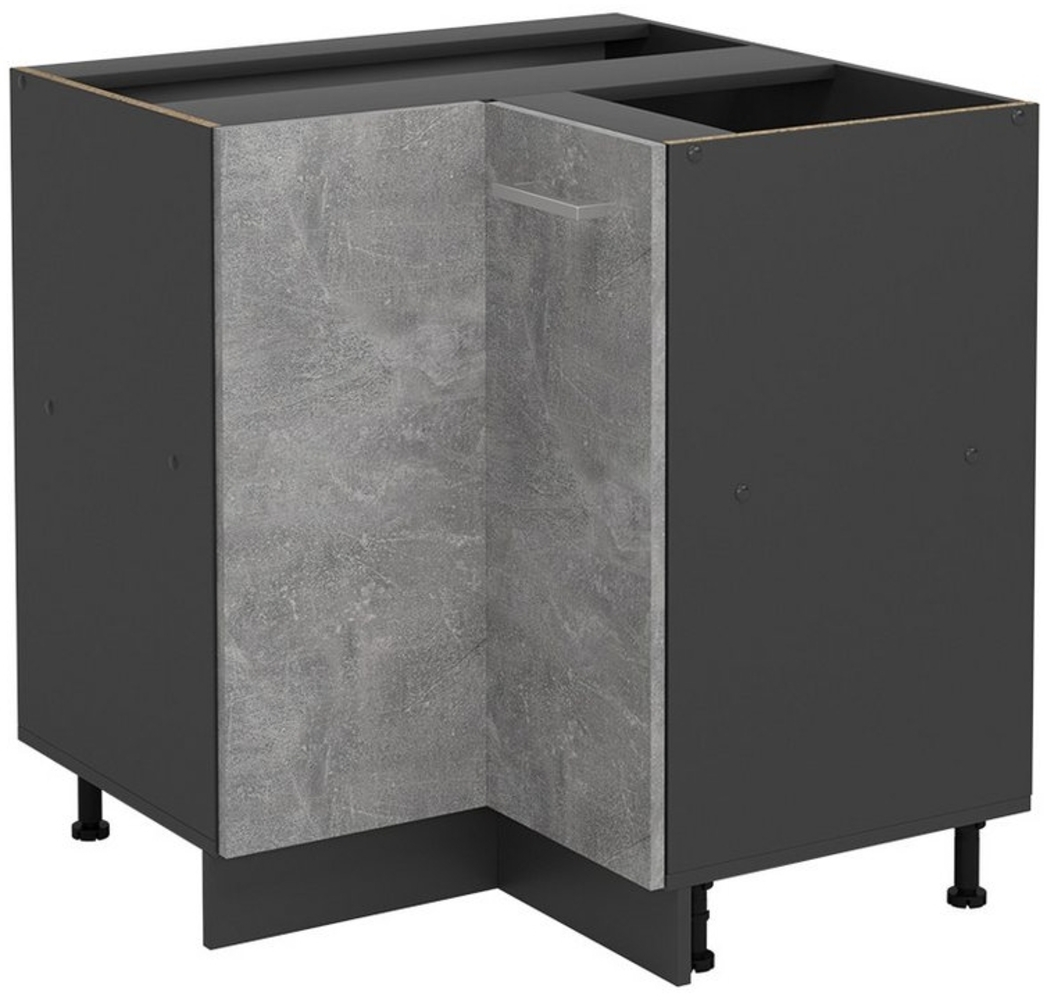 Eckunterschrank R-Line Beton 75.6 cm ohne Arbeitsplatte Vicco Bild 1