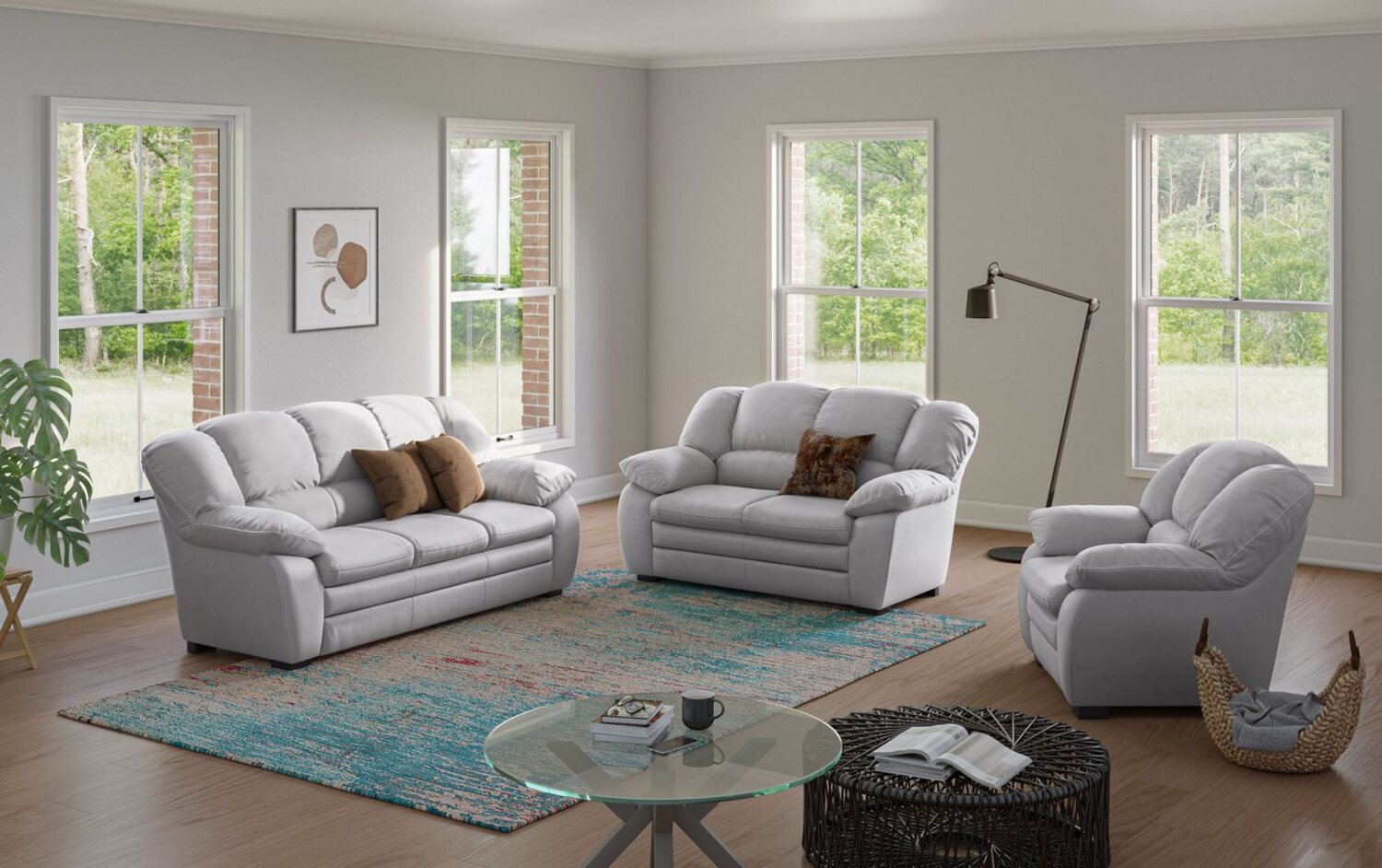 COTTA Polstergarnitur Casino, Sofa Set, 3-2-1 Sitzer, Wohnzimmer Garnitur, (Set, 3-tlg), Sessel, 2-Sitzer, 2,5-Sitzer, hohe Rückenlehne Bild 1