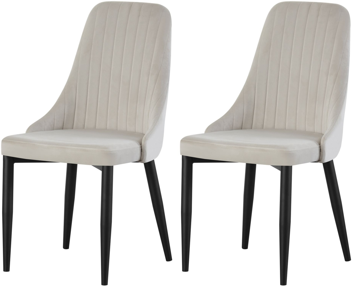 Monaco Stuhl 2er Set - Stuhl (B/H/T): 44 x 88 x 58 cm in Creme Bild 1