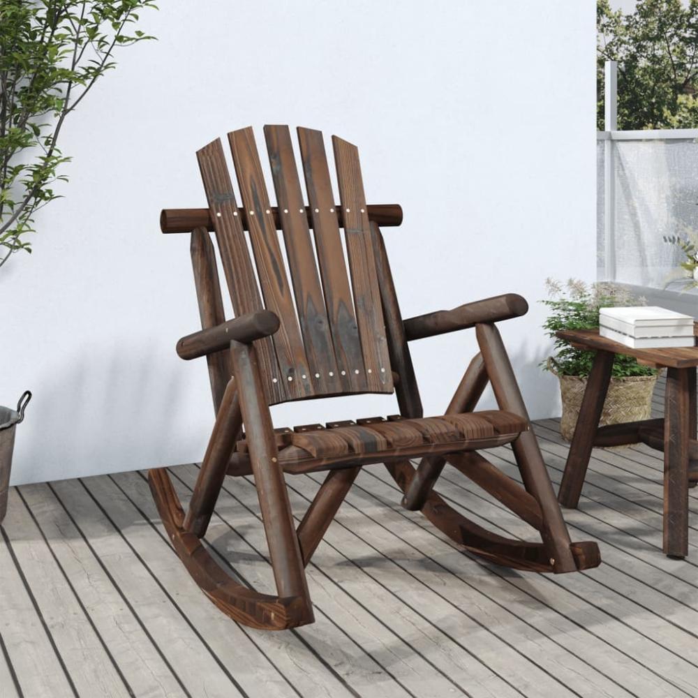 vidaXL Garten-Schaukelstuhl 69x96x101 cm Massivholz Fichte 363346 Bild 1