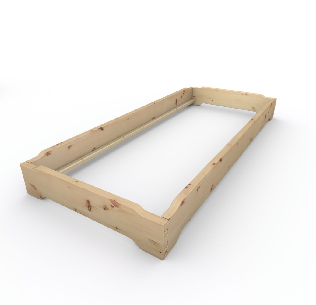 Stapelbett Holzbett (Zirbe) "Gäste-Edi" 90 x 220 cm 23 cm Zirbenbett Gästebett Bild 1