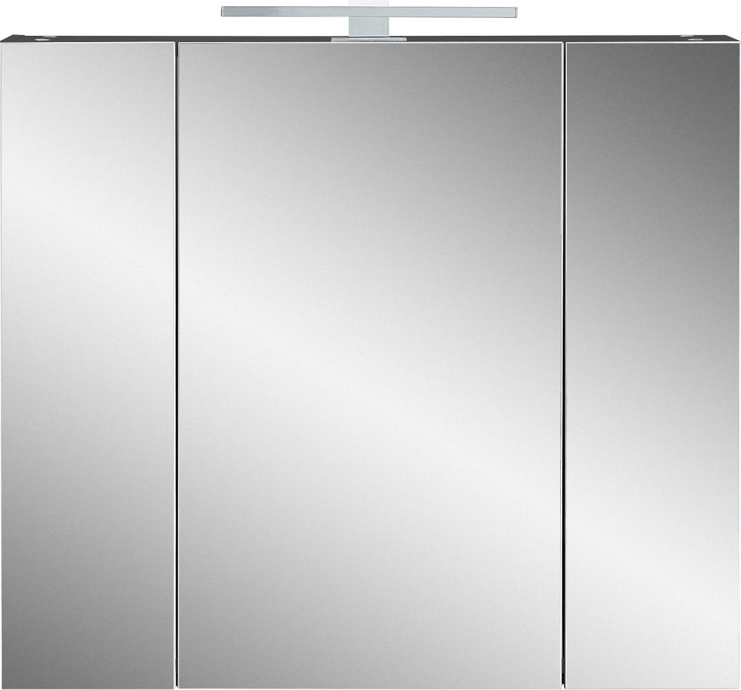 Spiegelschrank >M-391< (BxHxT: 76x71x23 cm) in anthrazit - 76x71x23cm (BxHxT) Bild 1