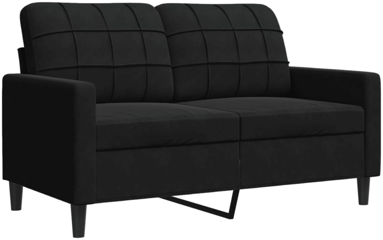 vidaXL 2-Sitzer-Sofa Schwarz 120 cm Samt 4007619 Bild 1